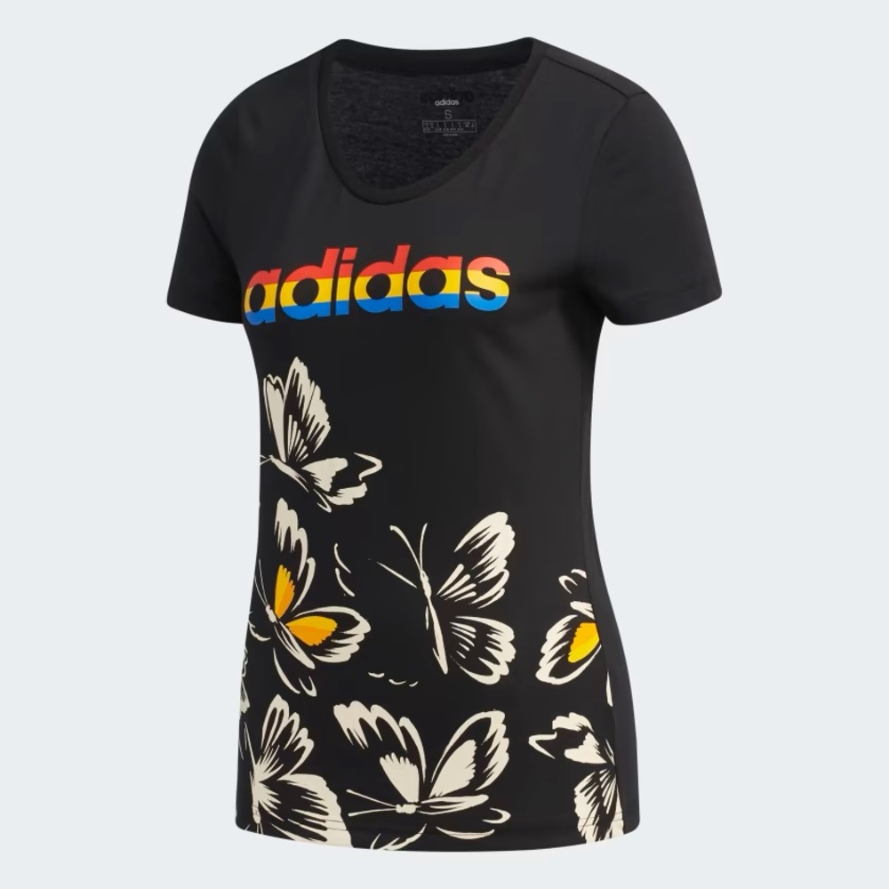 Adidas Women's Black Graphic Tee
